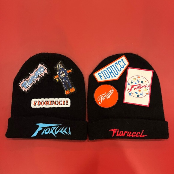 Fiorucci Black Beanie Set with Colorful Patches - Picture 1 of 3